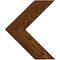 Ekena Millwork 13"W x 16"H x 3/4"D Vintage Farmhouse 3 1/2" Chevron, Barnwood Decor Collection, Weathered Brown DECR13X16X075CHVBR - alternate 4